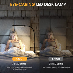 Voncerus desk lamp with USB adapter for easy plug-and-use setup