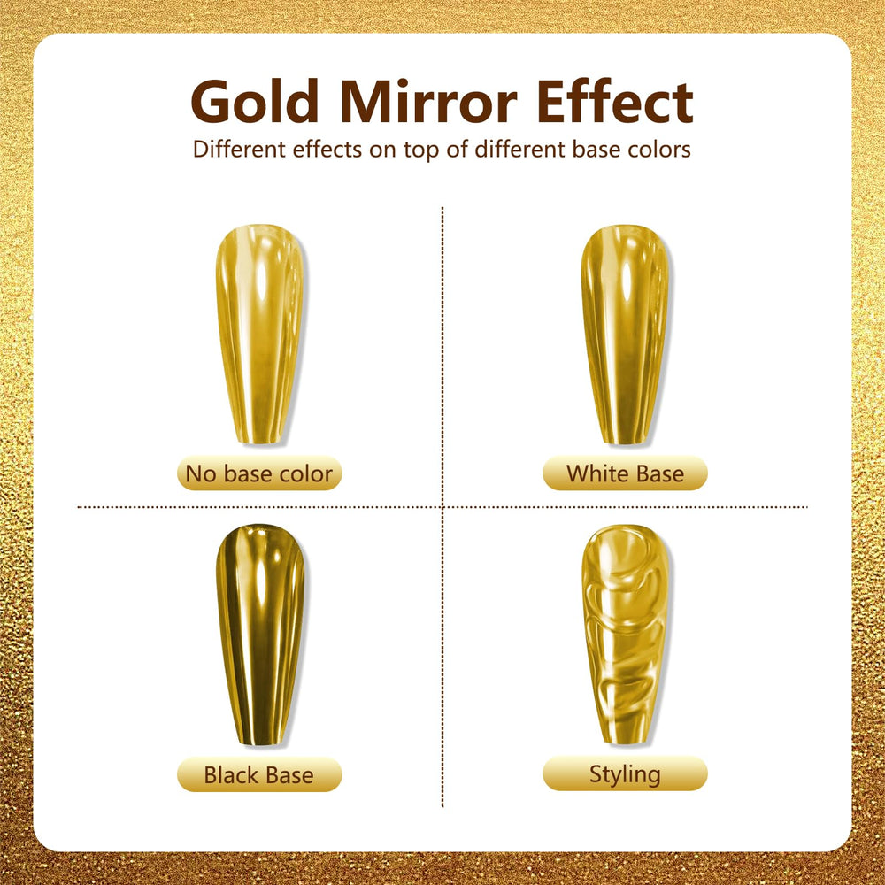 Vonrui fast and easy apply chrome powder for DIY nails.