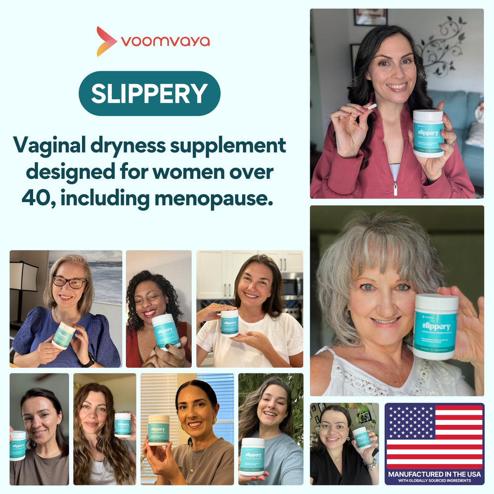 VoomVaya Slippery capsules in blister demonstrate convenient daily dosing.