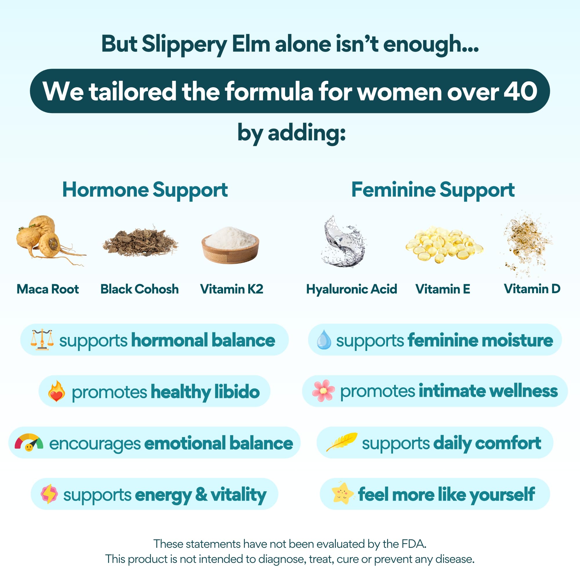 VoomVaya Slippery with maca and black cohosh signals natural balance.