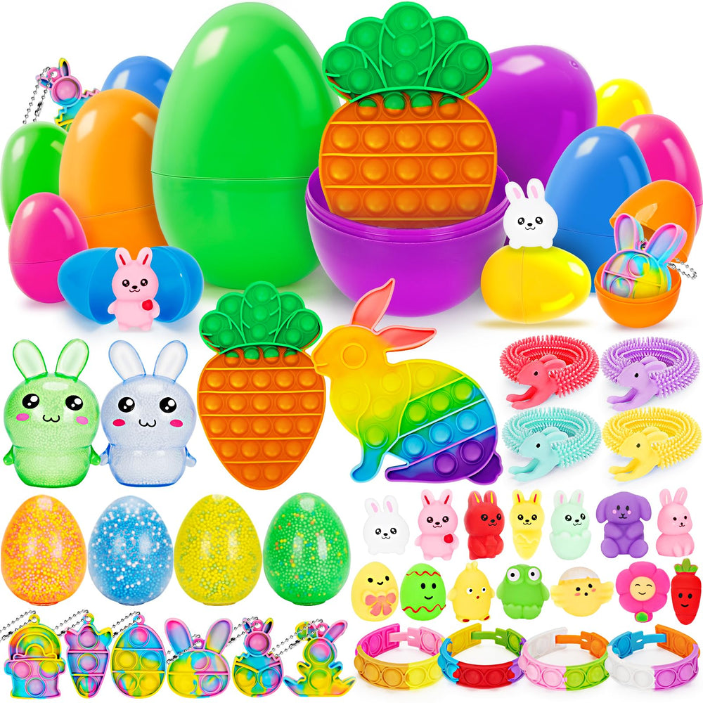 V-Opitos Easter eggs mixed sizes display for an engaging egg hunt with varied prizes