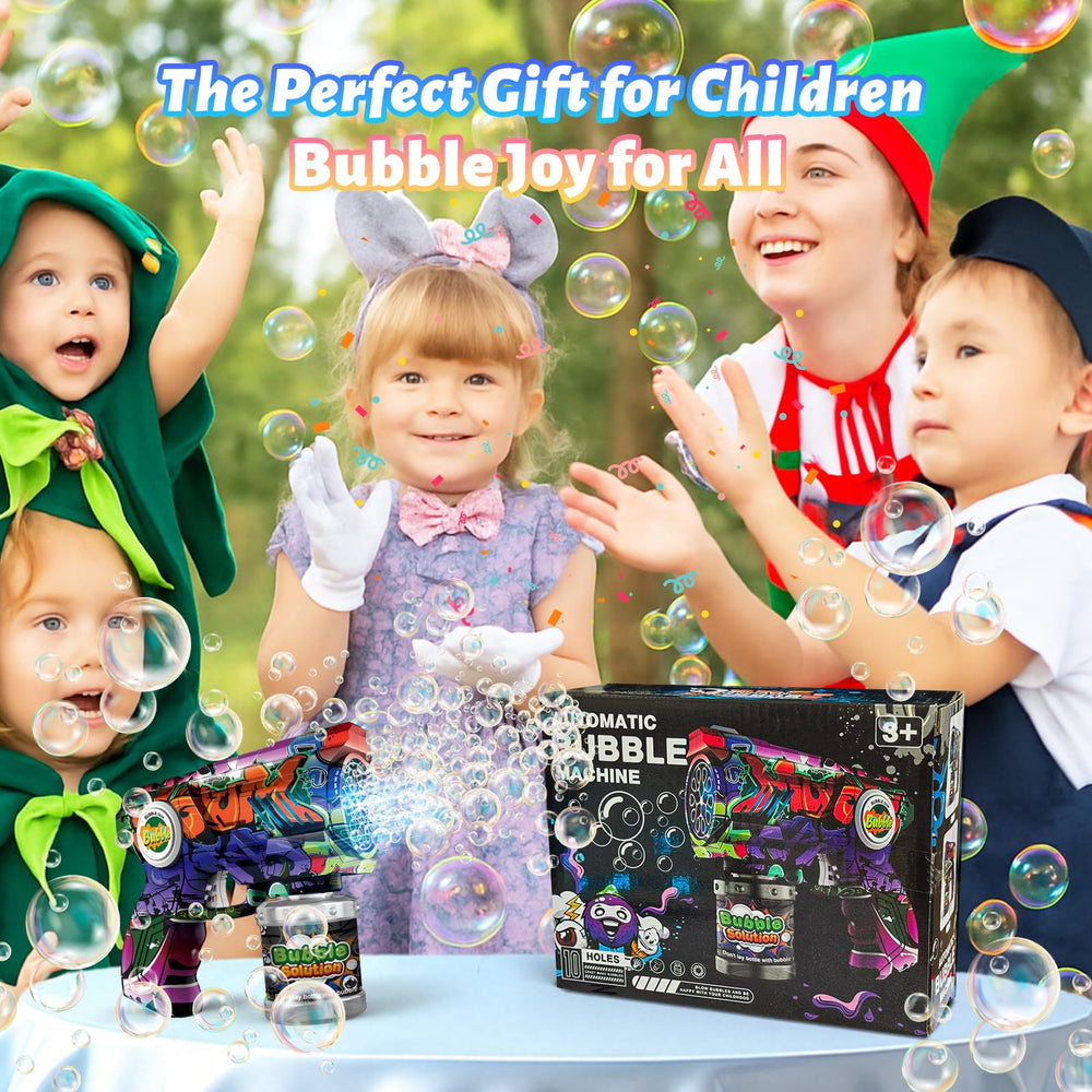 VORBLIX graffiti-unique bubble gun offers standout design for outdoor fun.
