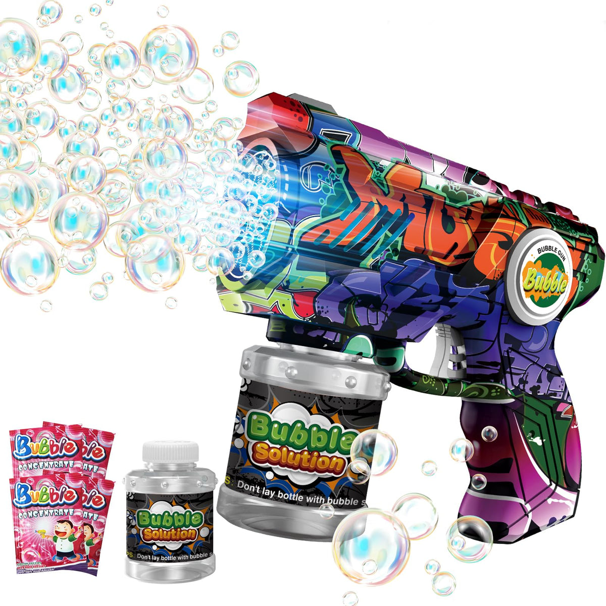 VORBLIX Bubble Gun with LED lights for mesmerizing outdoor play.