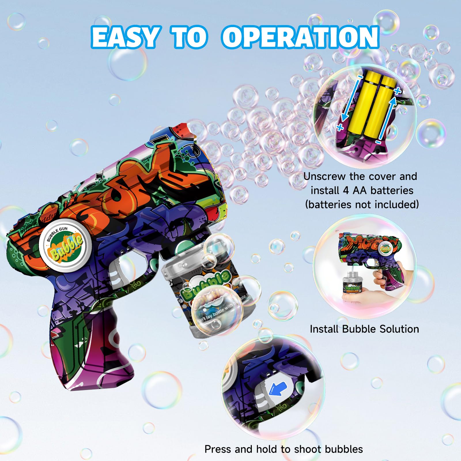 VORBLIX Bubble Gun supports outdoor play and physical activity.