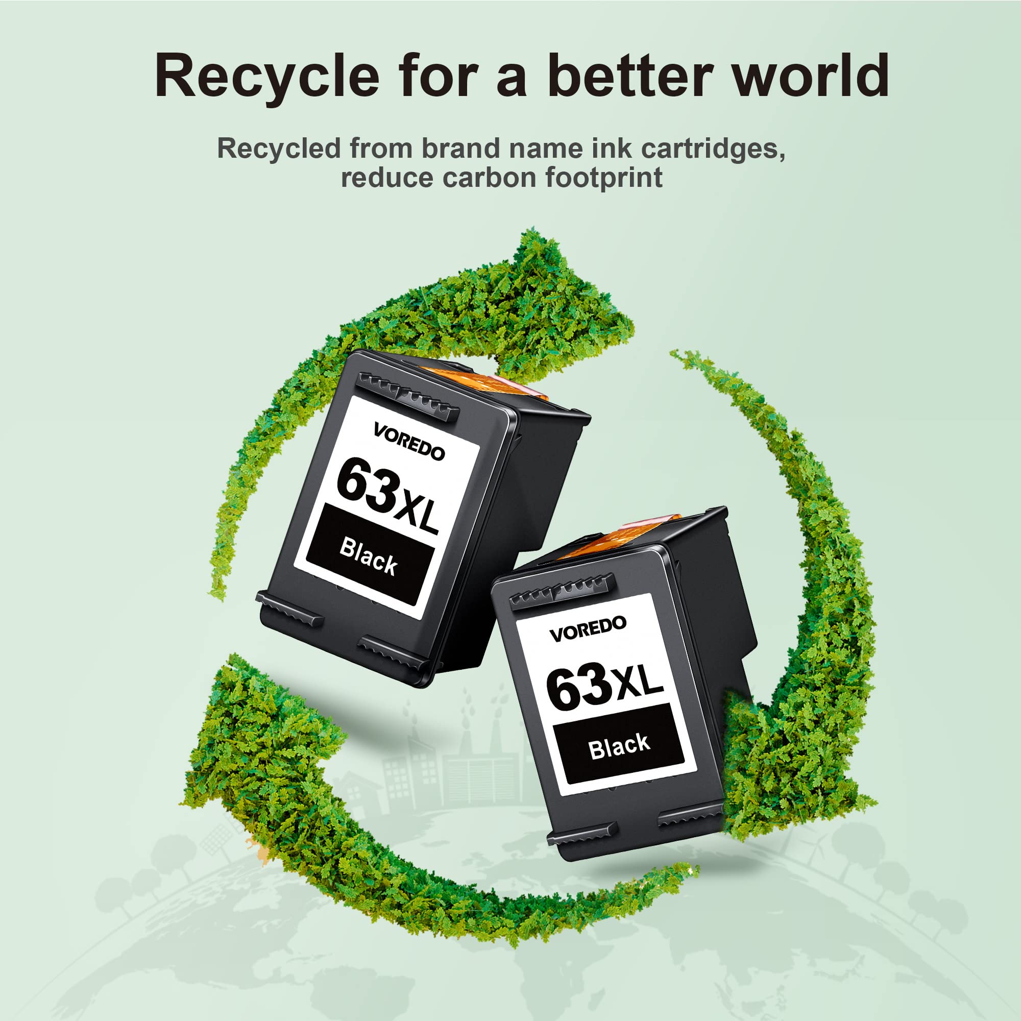 VOREDO 63XL package contains two cartridges, ready to swap in minutes.