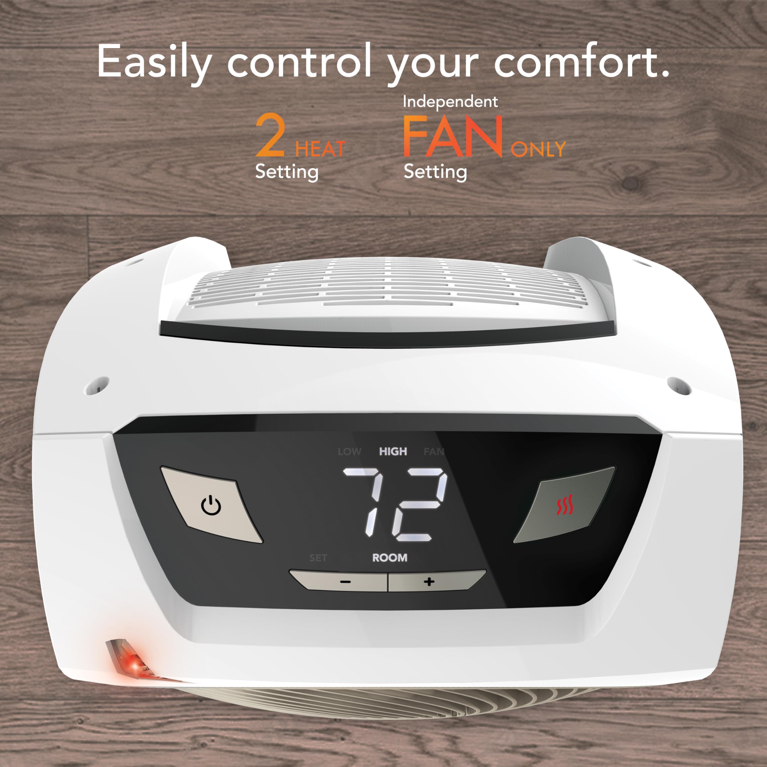 Vornado AVH10 cool-touch exterior keeps surfaces safe during use.
