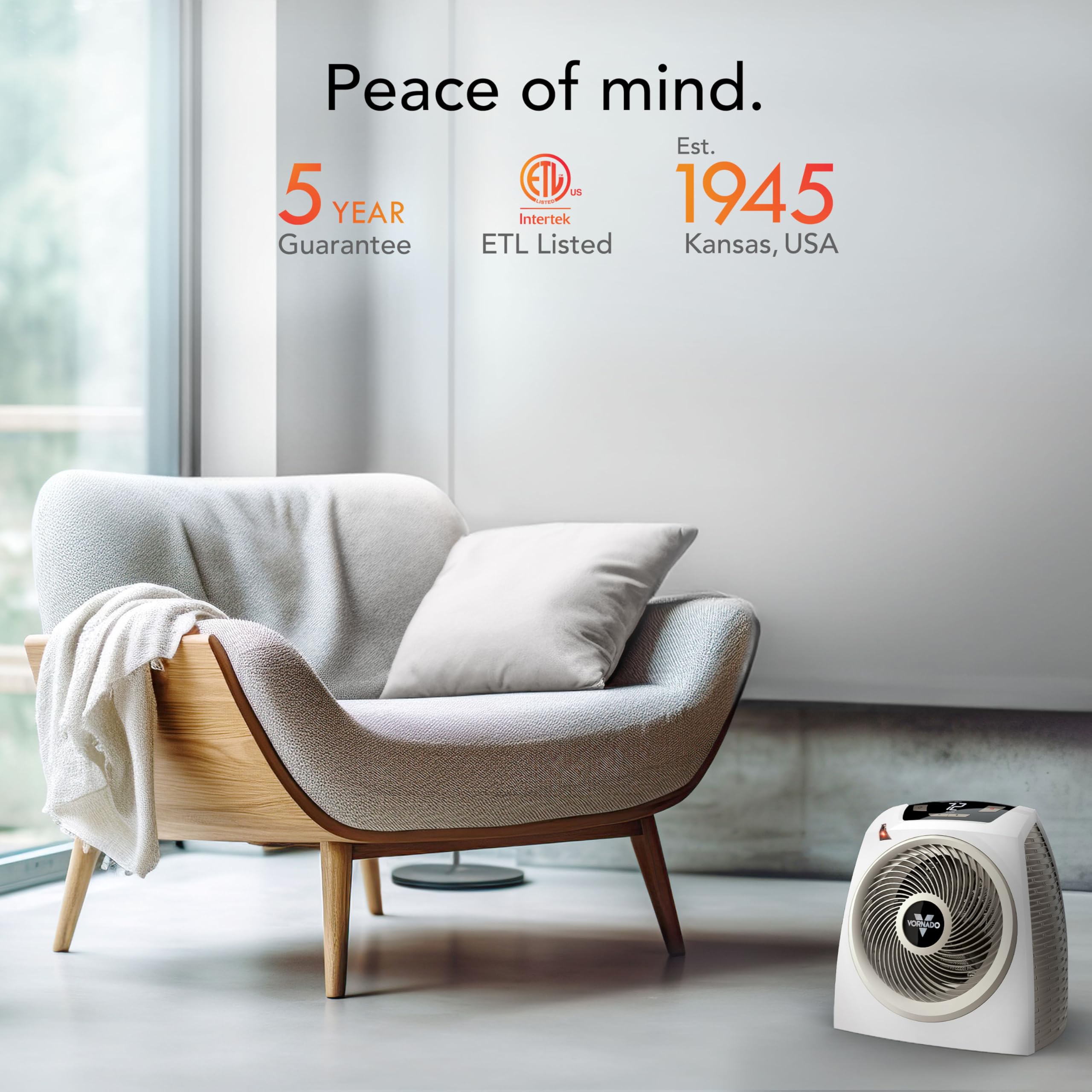 Vornado AVH10 safety shut-off provides peace of mind during operation.