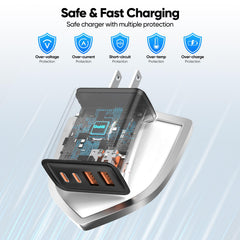 Vortella compact charger with 6.6 ft USB-C cables for easy travel.