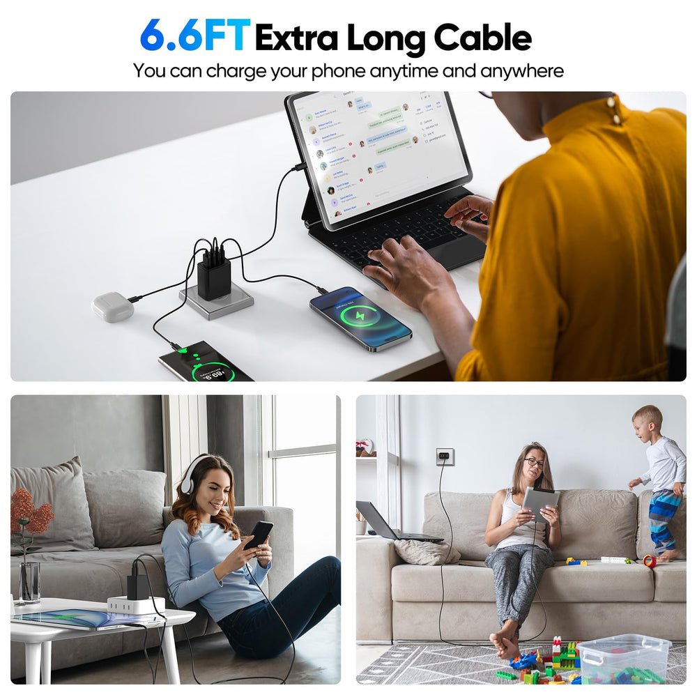 Vortella 4-Port Pack includes charger blocks, cables, and warranty.