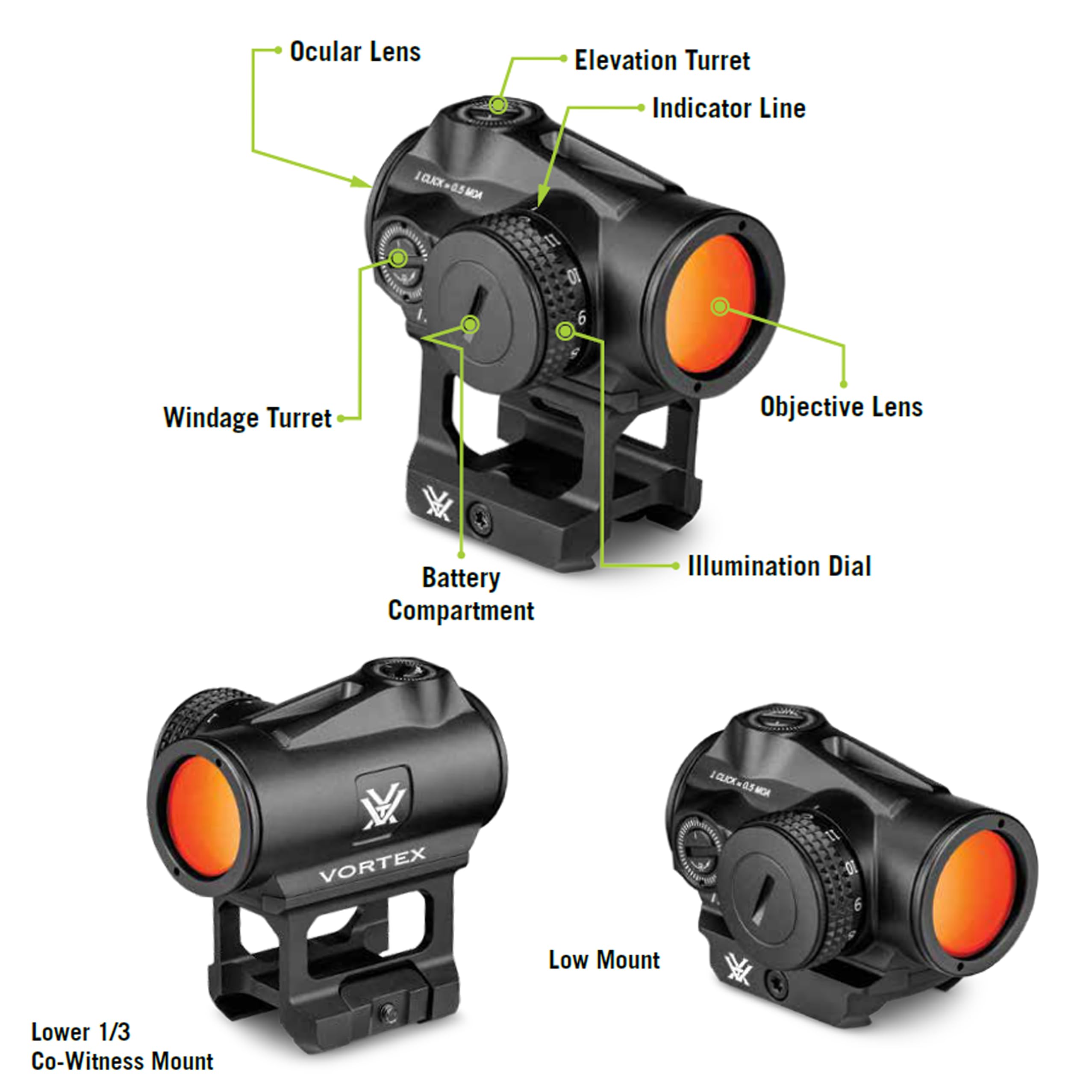 Vortex Triumph red dot sight waterproof and fogproof for all weather