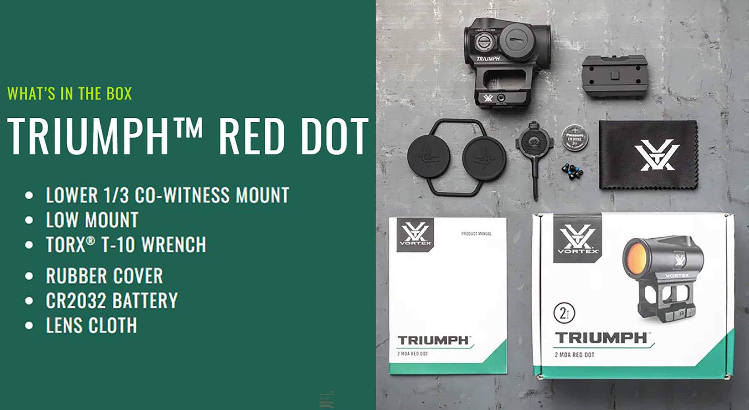 Vortex Triumph red dot sight rugged design for field reliability