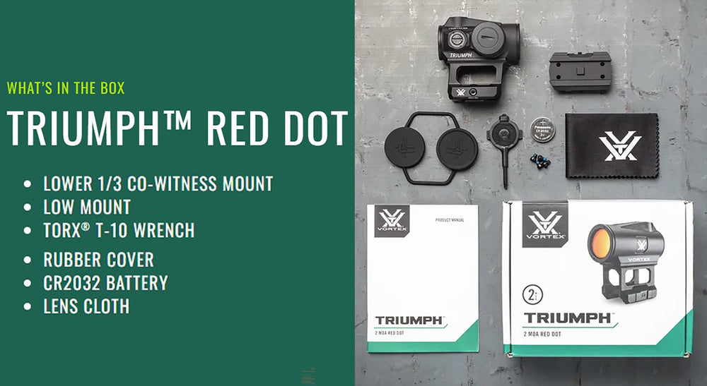 Vortex Triumph red dot sight rugged design for field reliability