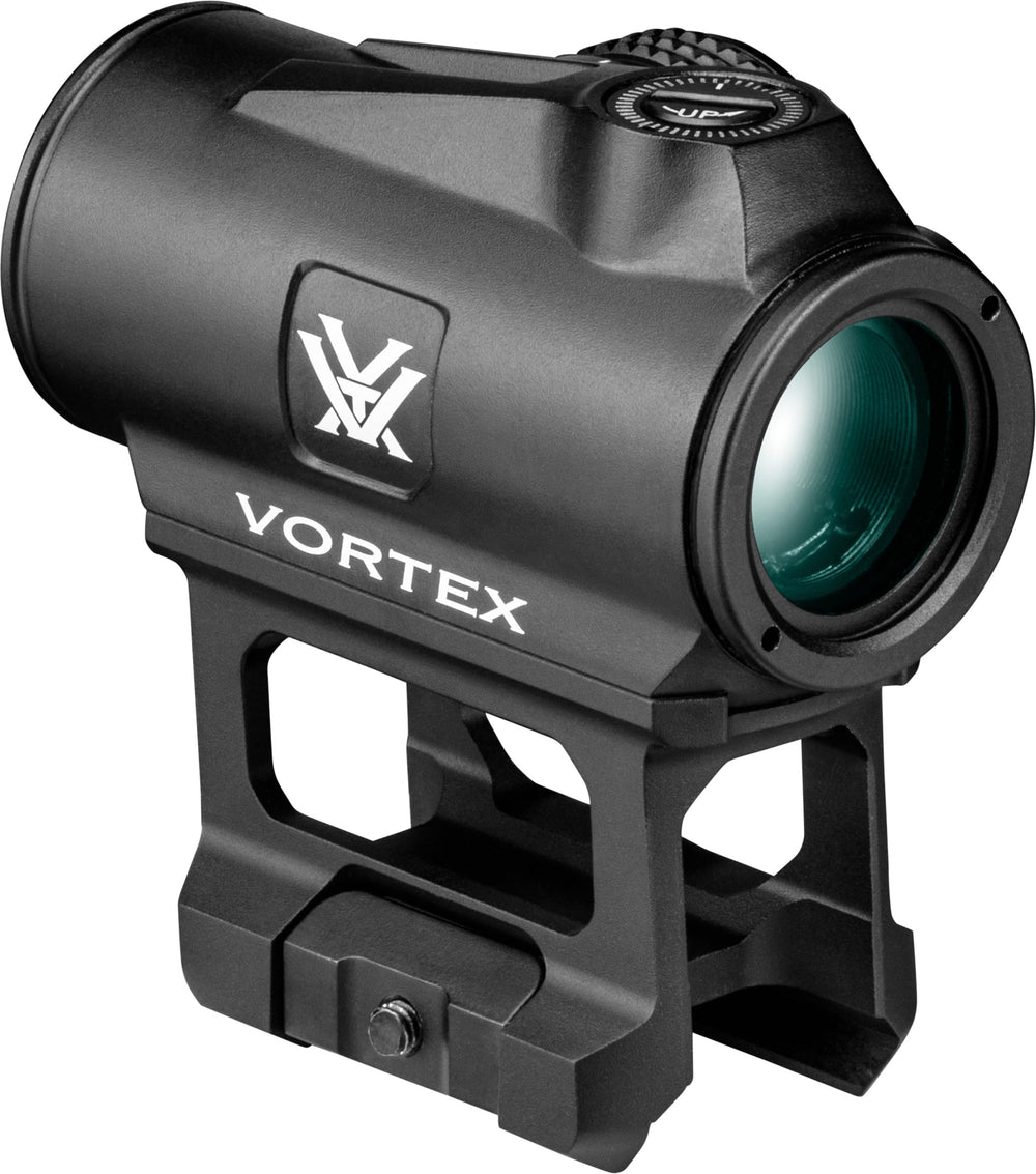 Vortex Triumph red dot sight illuminated across levels for varied lighting