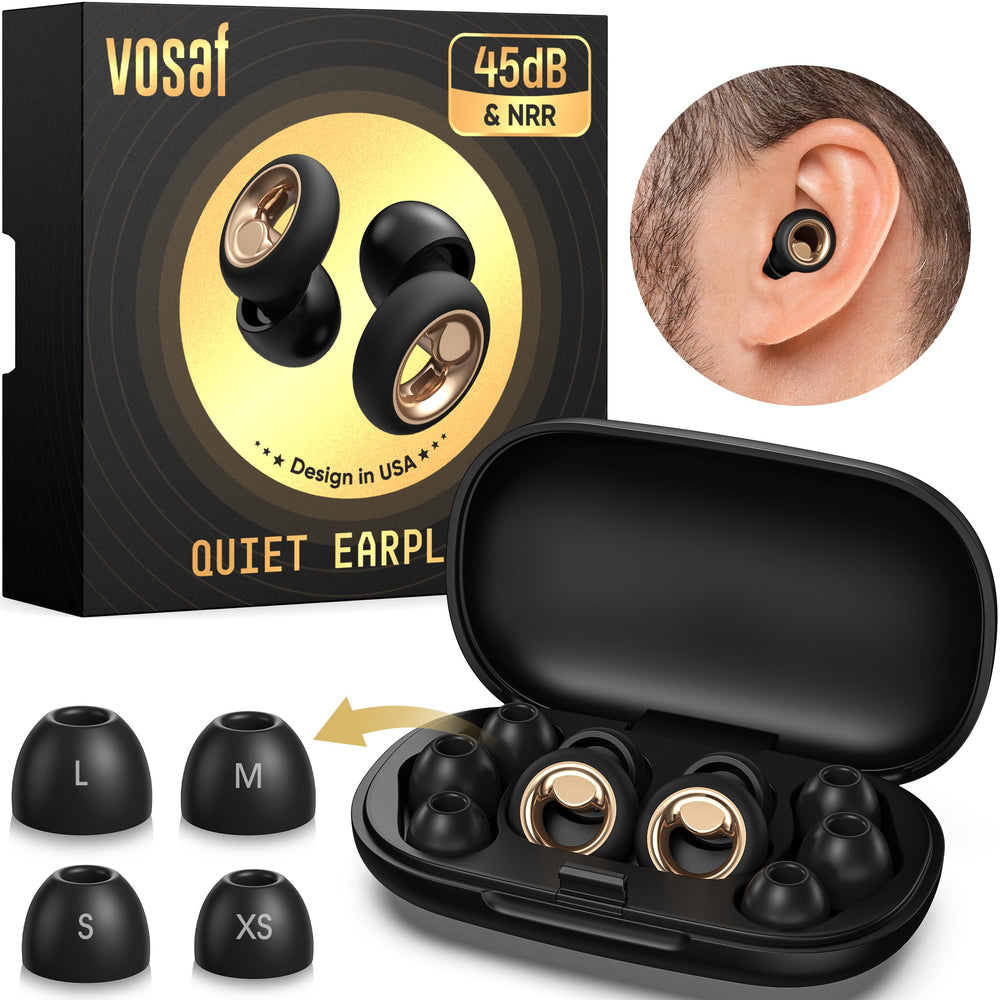 Vosaf concert ear plugs reduce loud noise while keeping music detail.