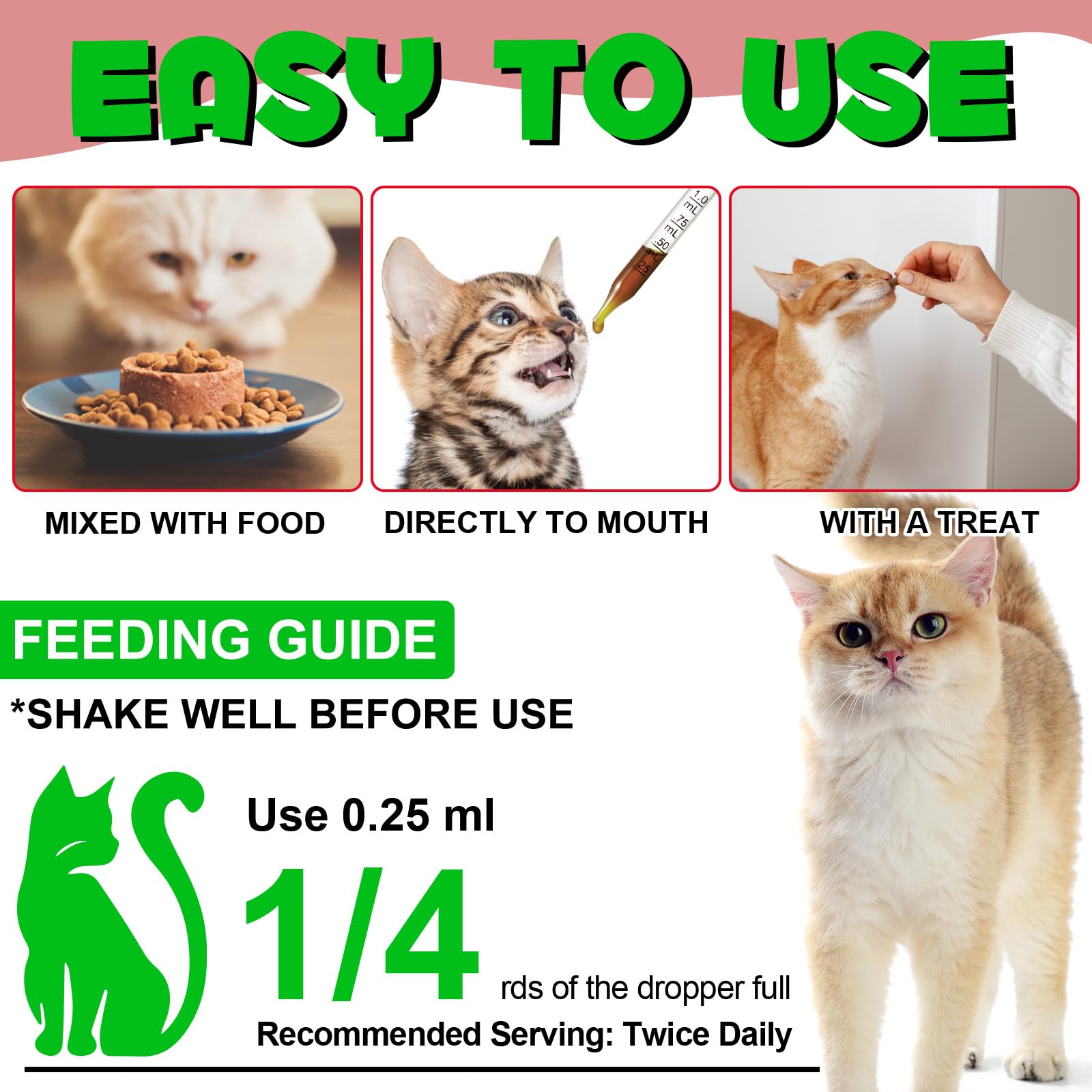 Convient à tous les âges et races de chats.
