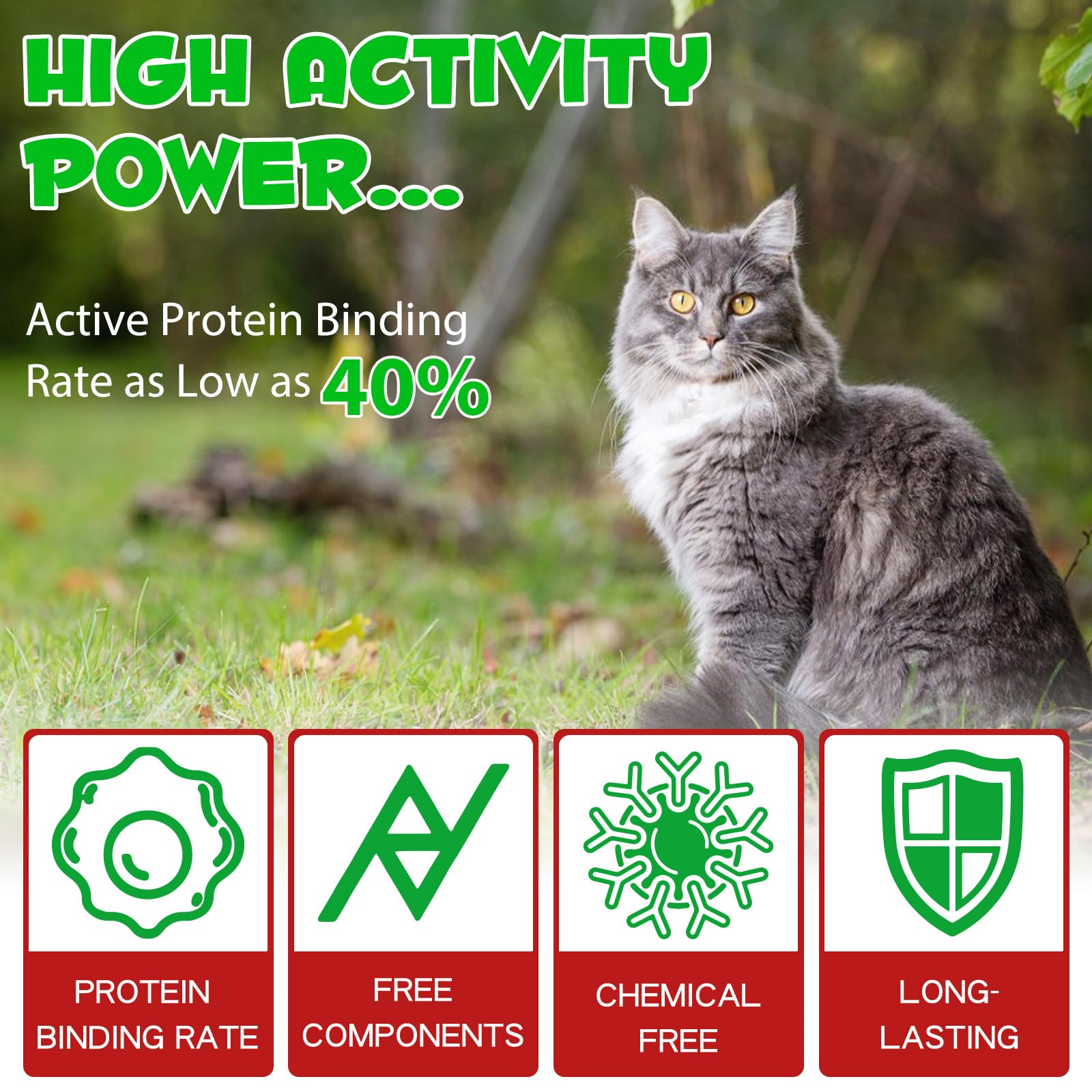 Goût agréable qui incite les chats à boire.
