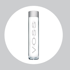 Norwegian artesian source in the mountains illustrated on the VOSS label.
