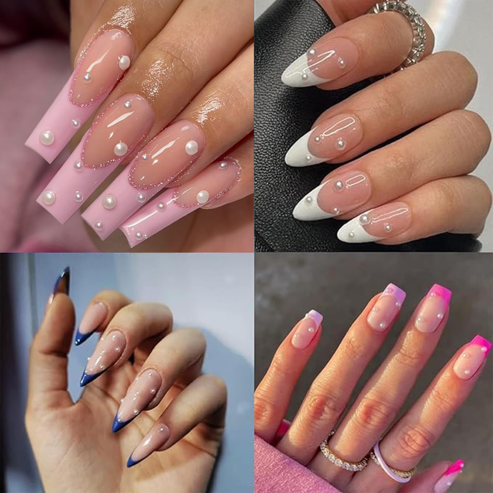 VOTACOS semi-circular nail pearls for stable placement during art