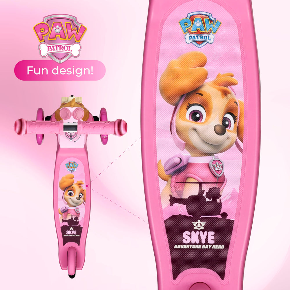 Voyager Paw Patrol Skye anti-slip deck ensures confident pushes and safe landings