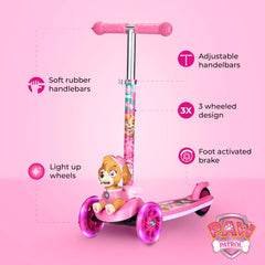 Voyager Paw Patrol Skye side view highlights wide deck for secure footing