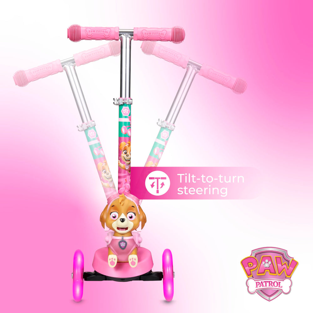 Voyager Paw Patrol Skye self-balancing design reduces balance worries for young riders