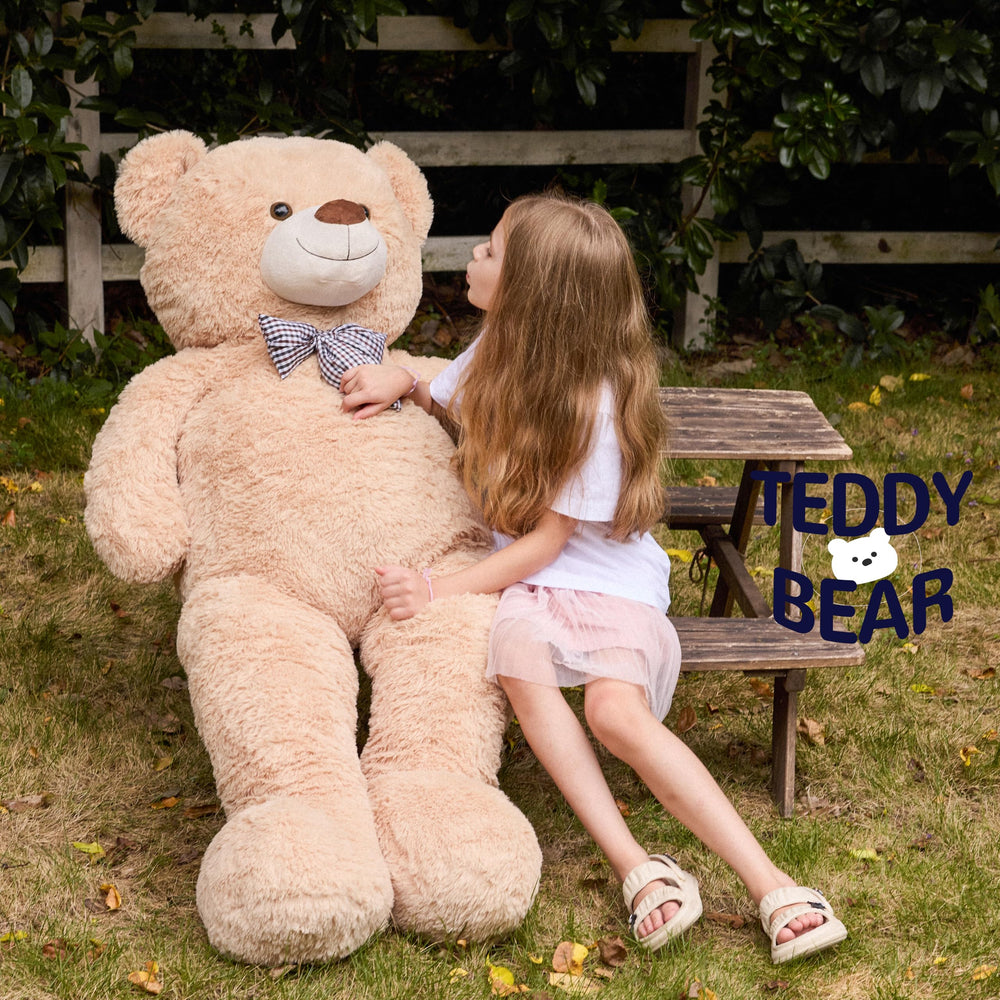 Bedtime snuggle scene with Vposyako giant teddy bear