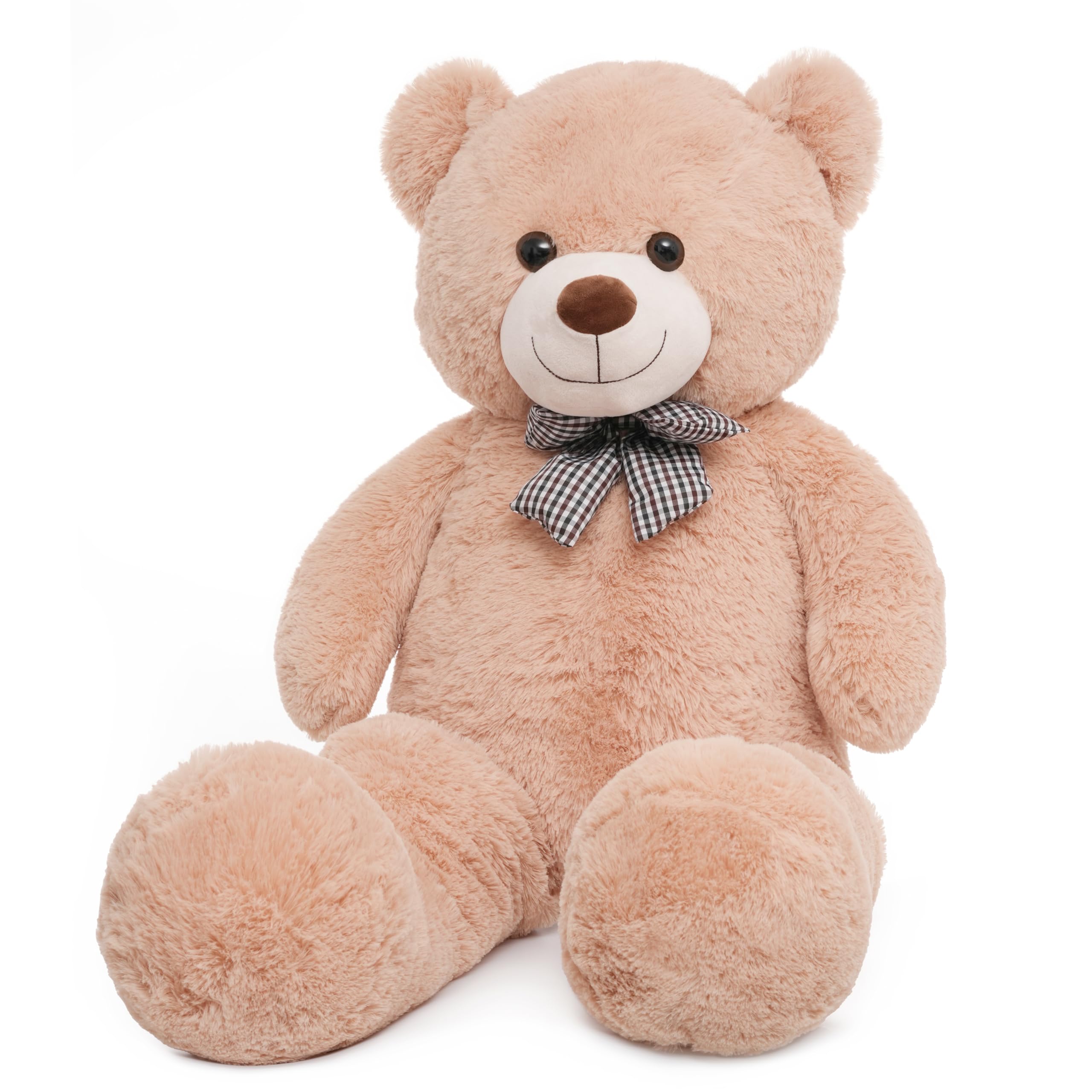 Side view of Vposyako bear showing lifelike size and inviting hug