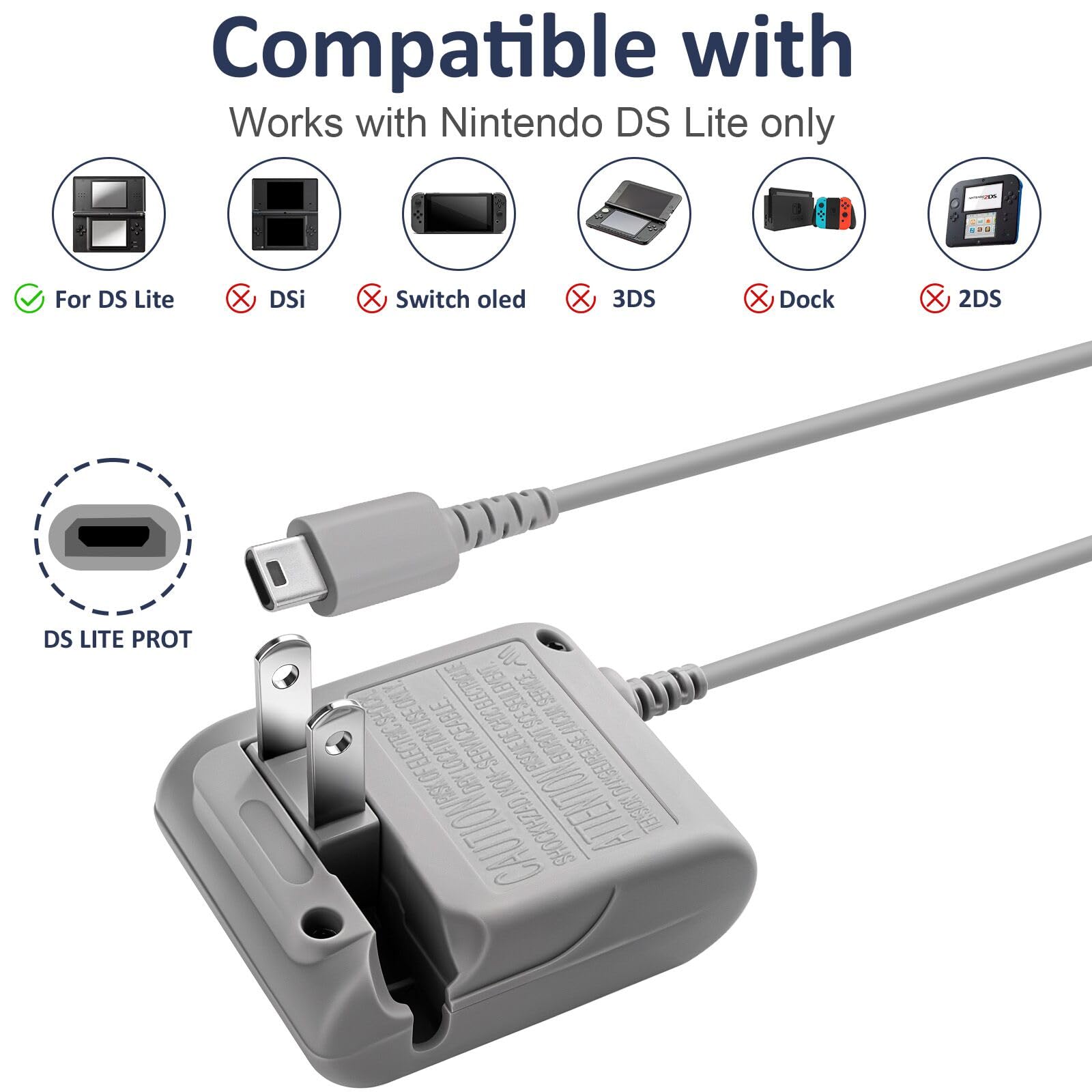 Vranzoral DS Lite Charger collapsible plug enables flat packing.