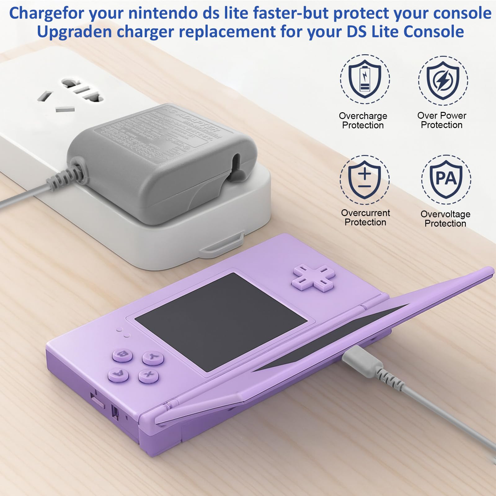 Vranzoral DS Lite Charger Kit durable design suitable for travel