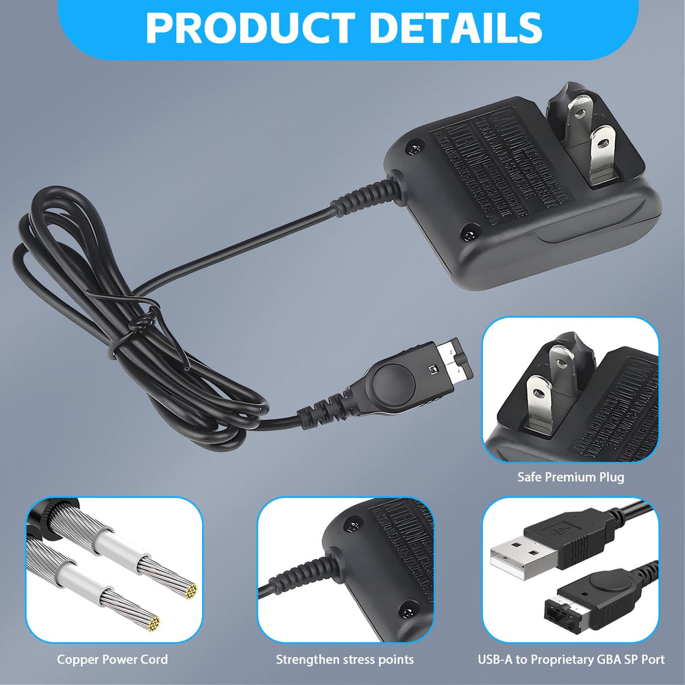 Vranzoral GBA-SP Charger supports 100-240V, suitable for worldwide voltage needs.