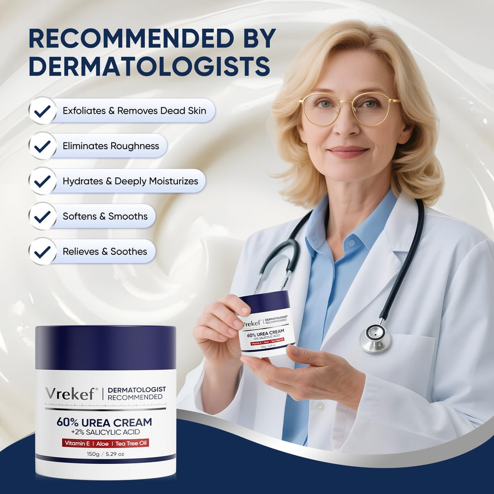 VREKEF Urea Cream salicylic-acid close-up illustrating gentle exfoliation