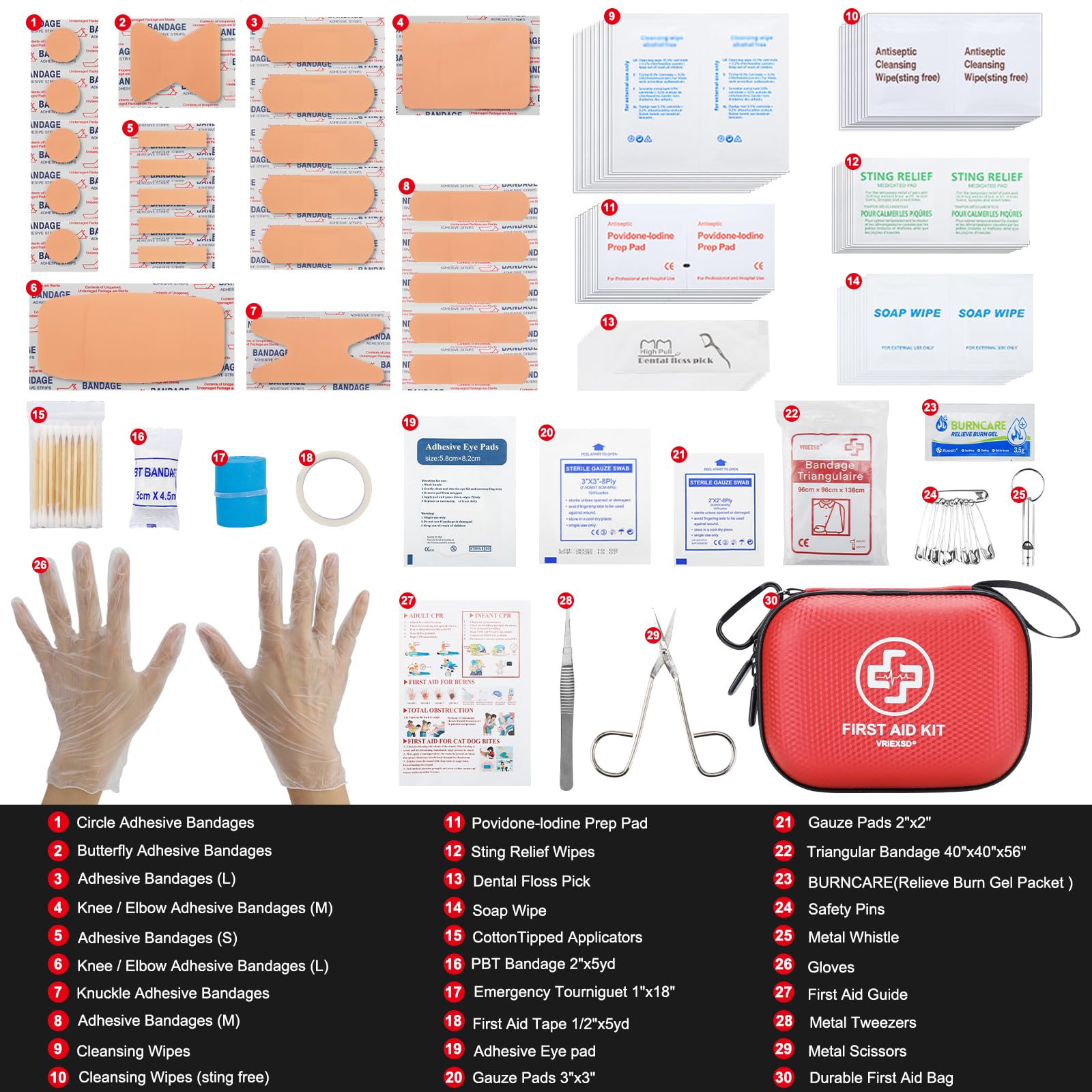Vriexsd mini first aid kit organized compartments speed up item access.