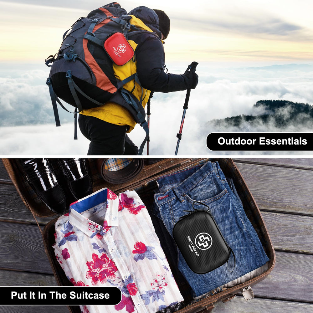 Vriexsd Mini First Aid Kit backpack-hanging-design enables backpack mounting