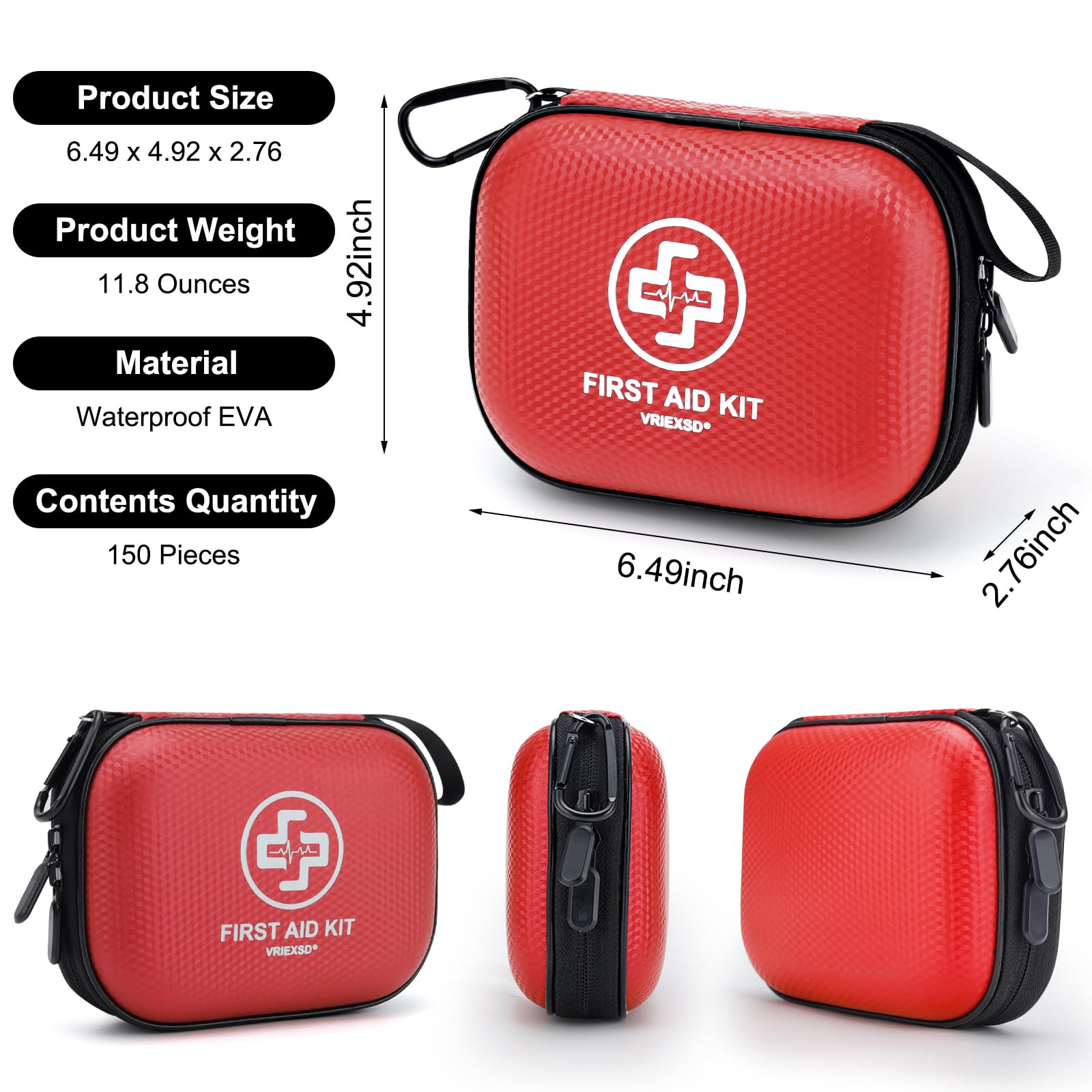Vriexsd mini first aid kit compact travel design fits backpacks for on-the-go emergencies.