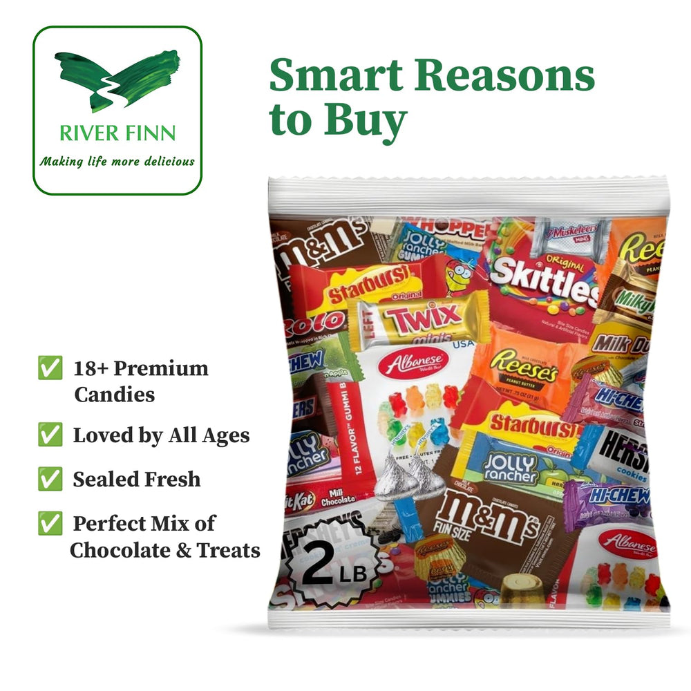 V River Finn fruity chews and bubblegum, perfect for colorful party bowls and quick snacks