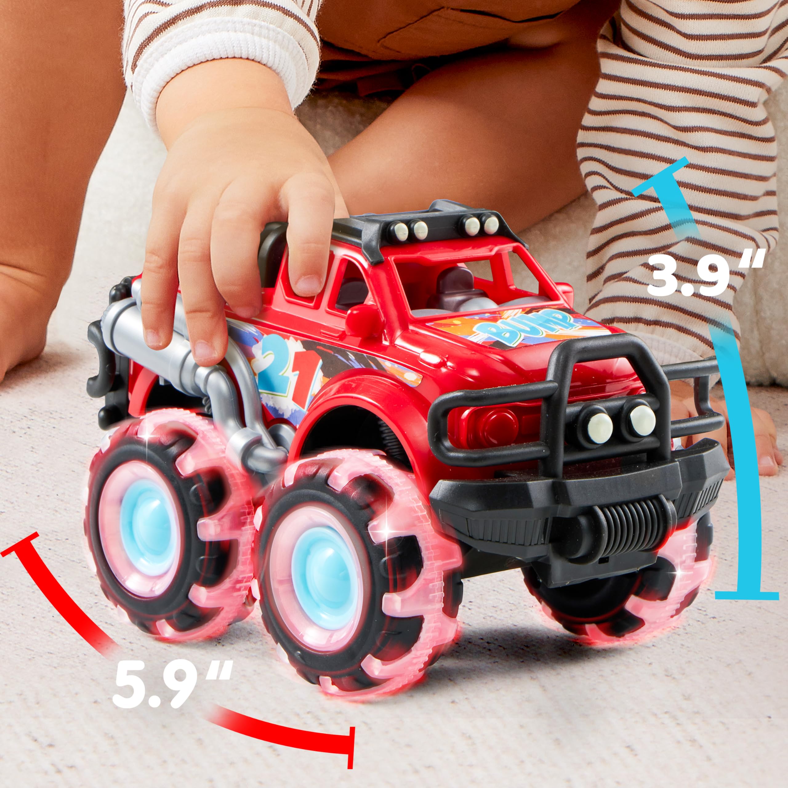 Vroomix JOYIN colorful monster truck design appeals to both boys and girls.