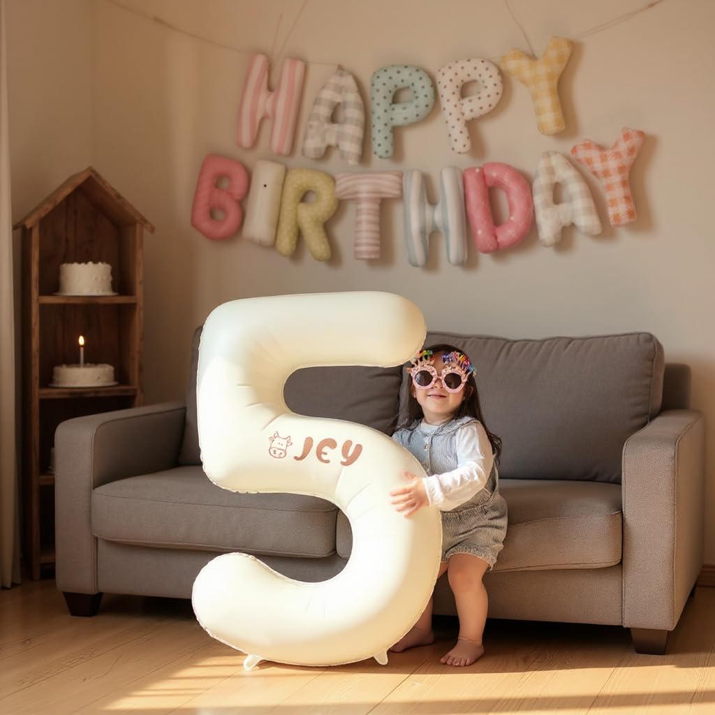 Vrukiaa 3D foil letters for home or venue birthdays.
