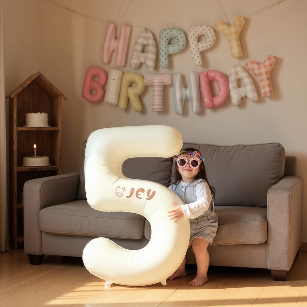Vrukiaa 3D foil letters for home or venue birthdays.