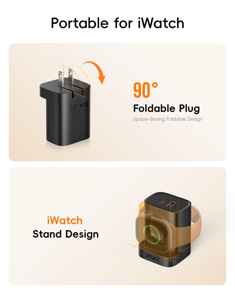 VRURC compact travel block fits in bags or pockets easily.