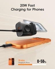 VRURC dual ports let iPhone and Android devices charge together.