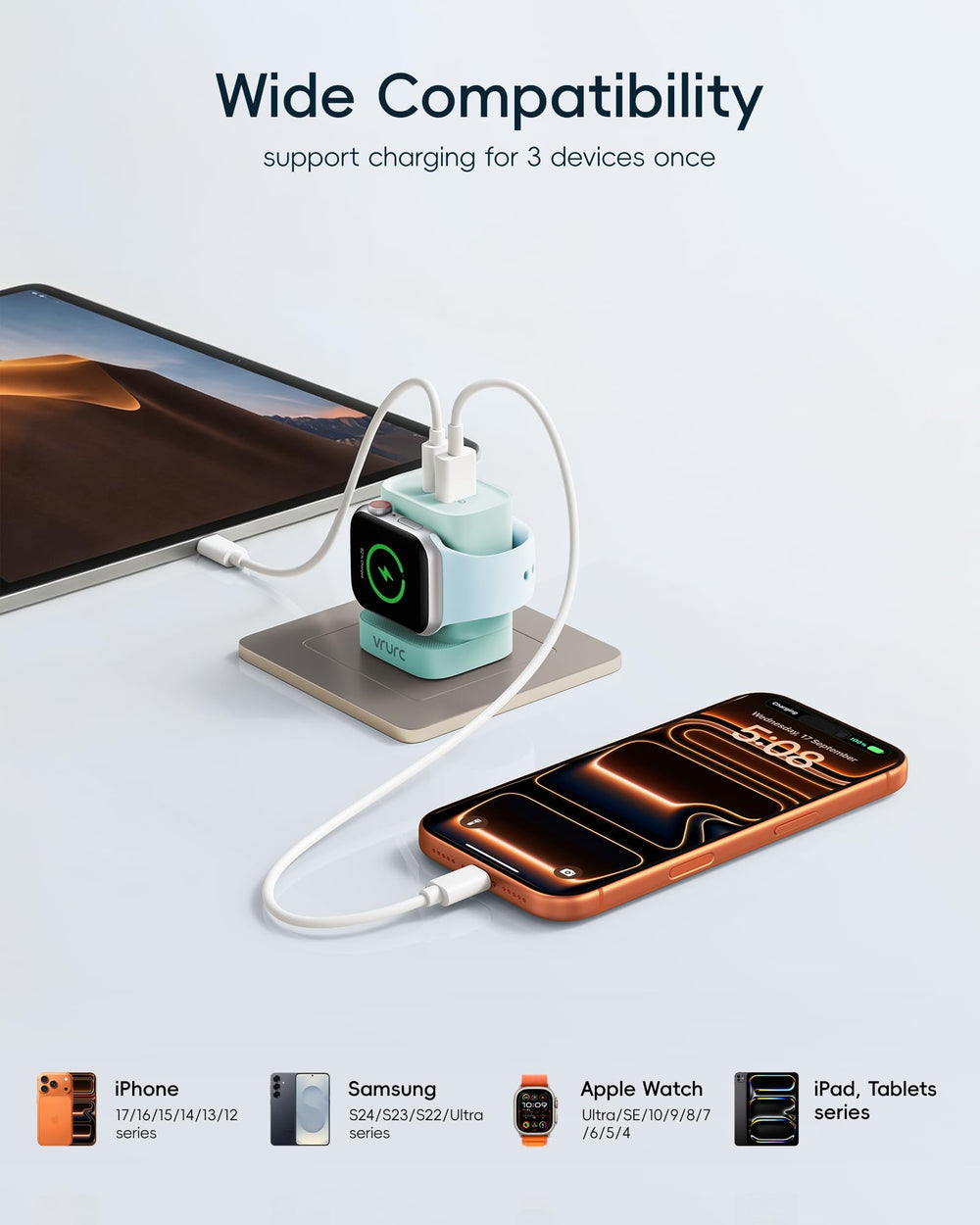 VRURC foldable-prongs-design folds flat for travel.