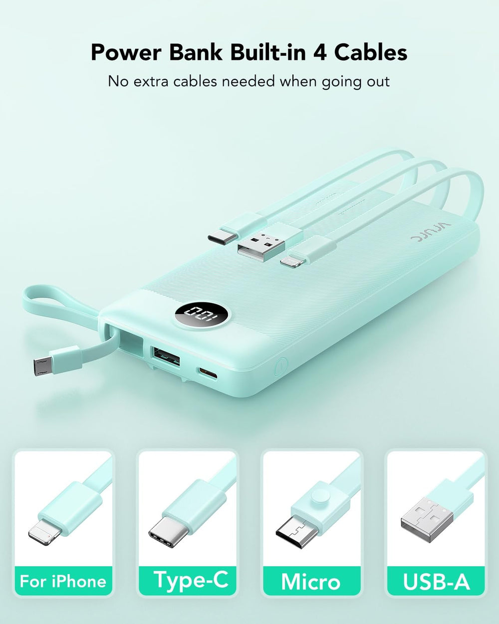 VRURC compact charger with five outputs powers multiple devices at once.