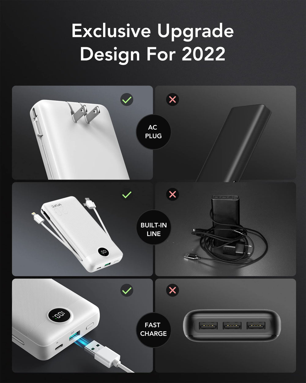 VRURC power bank can power three devices at once.