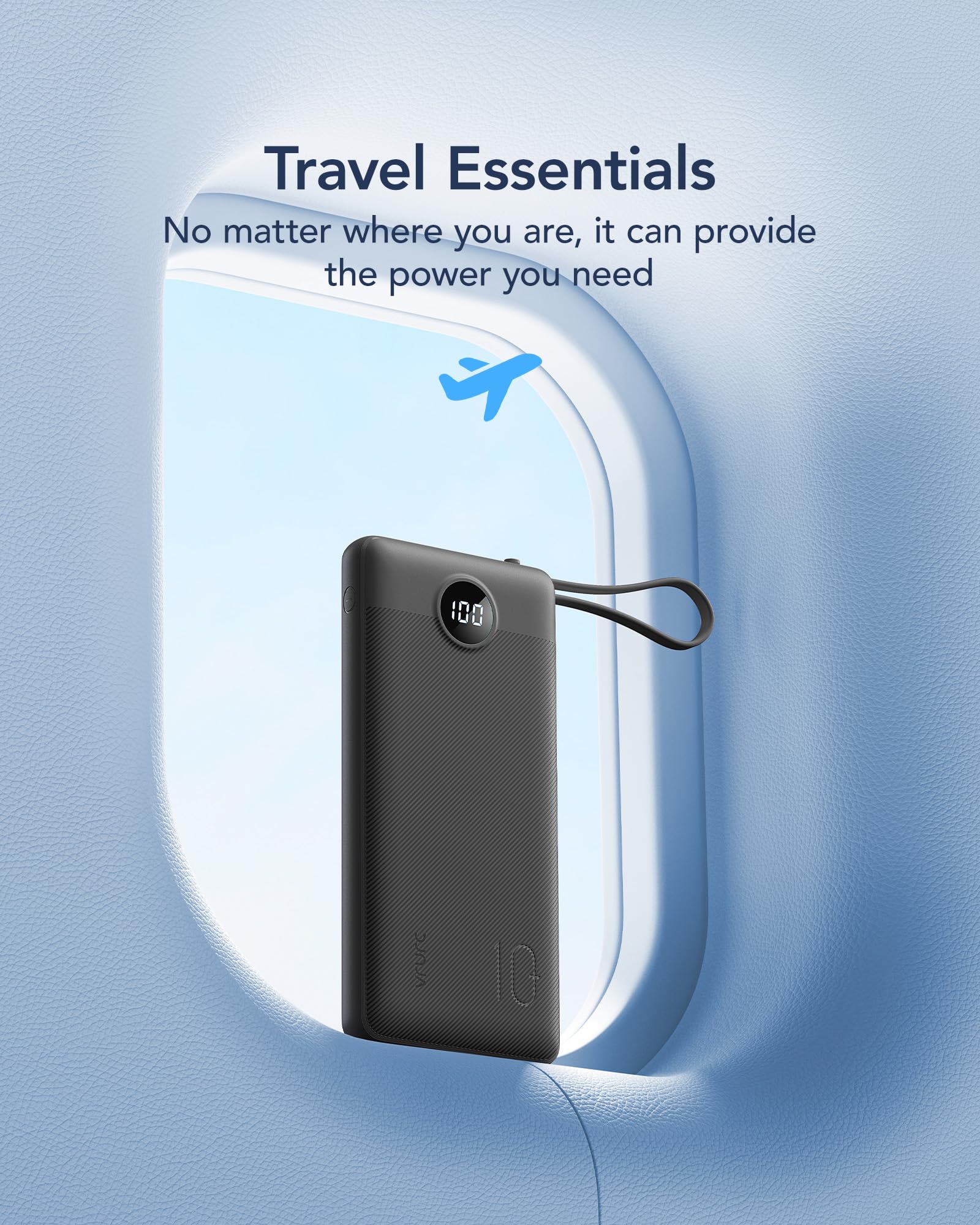 VRURC USB-C and USB-A ports for versatile charging options