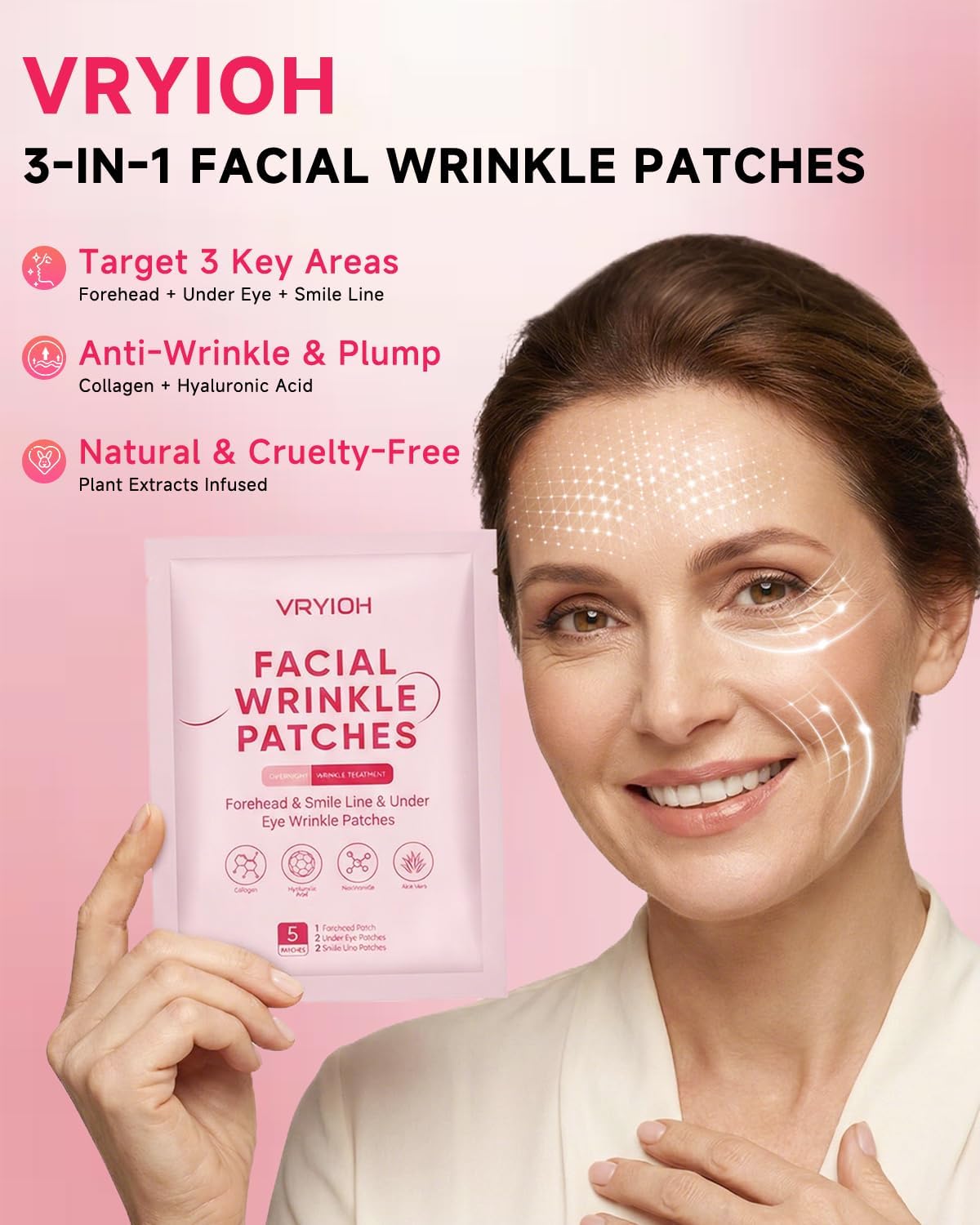 Vryioh under-eye patches hydrate to brighten the eye area.