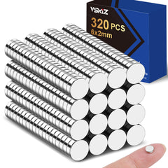 VSKIZ 320pcs neodymium magnets in a portable case for easy carrying and organization.