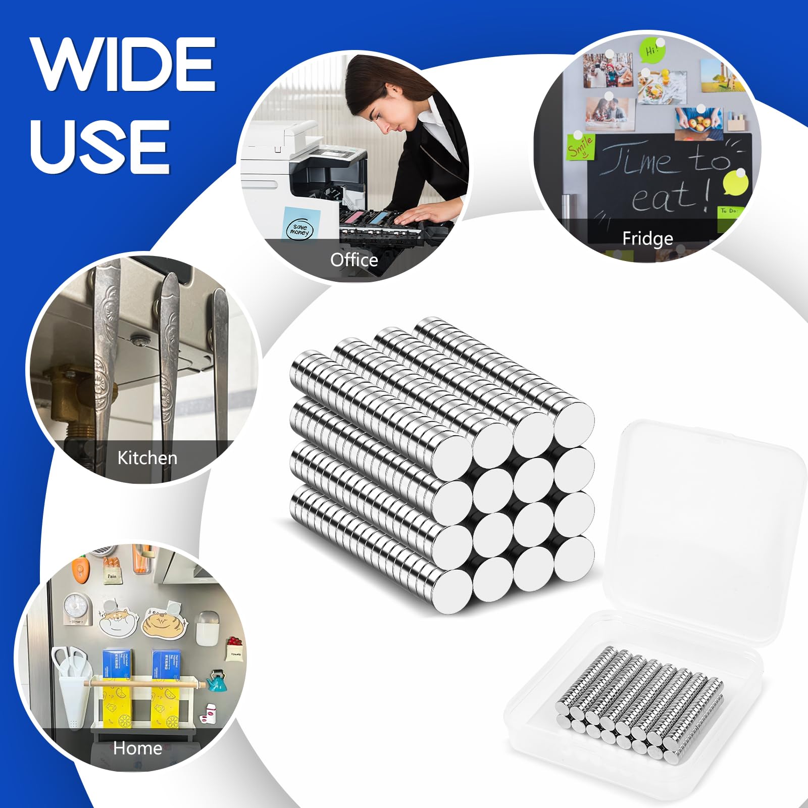 VSKIZ multipurpose magnets suitable for office, school, and DIY projects.