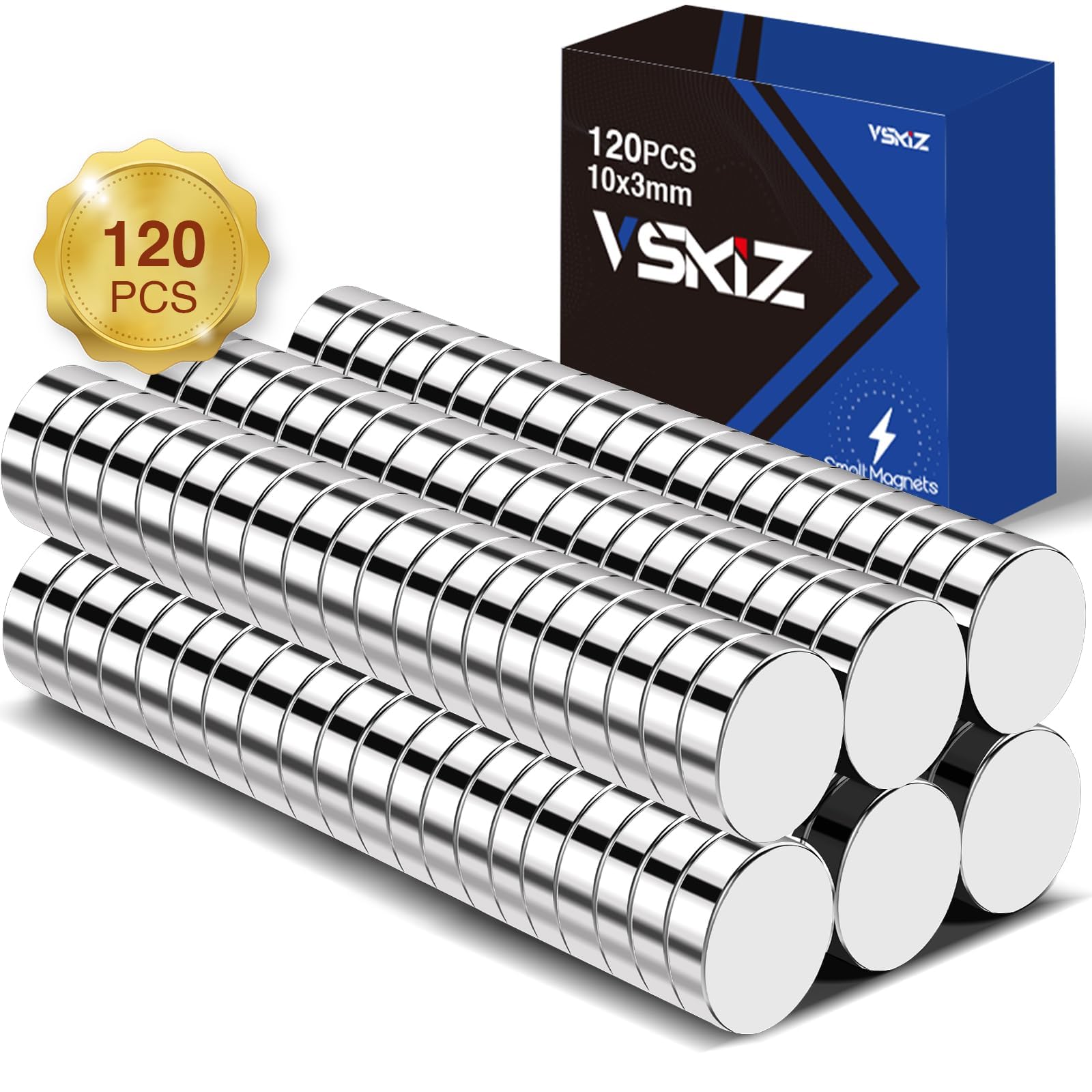 VSKIZ refrigerator magnets 120-pc set on fridge for organization.