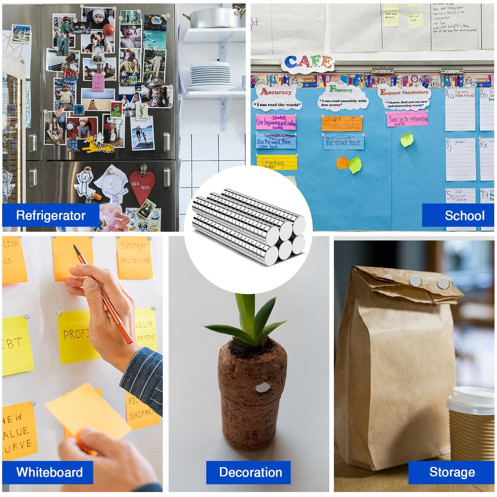 VSKIZ whiteboard magnets in plastic case, ideal for classrooms.