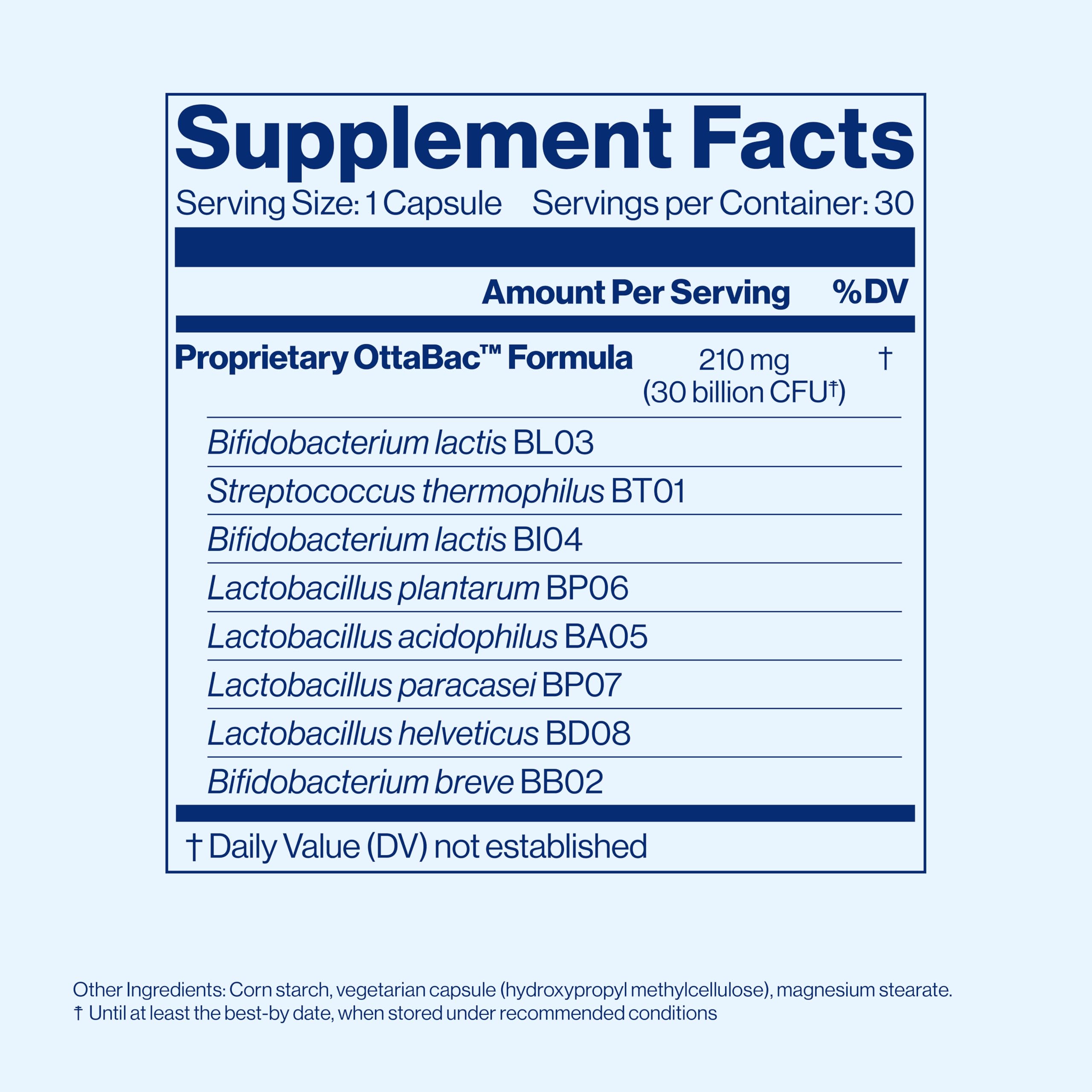 VSL4 Gut Daily Probiotics dairy-free and gluten-free formula for sensitive digestion.